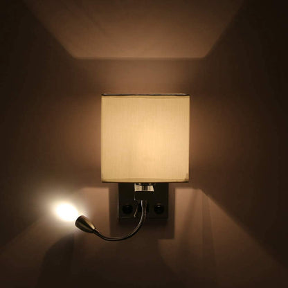 Modern LED Wall Lamp Bedside Bedroom Applique Sconce with USB Switch
