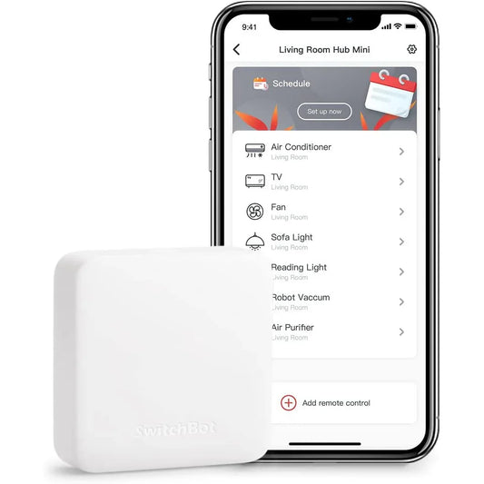 SwitchBot Hub Mini Smart Remote - IR Blaster, Link SwitchBot to Wi‑Fi (Support 2.4GHz), Control TV, Air Conditioner, Compatible with Alexa, Google Home, IFTTT (White) - Gomix Brands Outlet