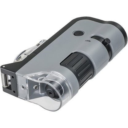 Carson MicroFlip Pocket Microscope 100x-250x LED UV with Smartphone Clip