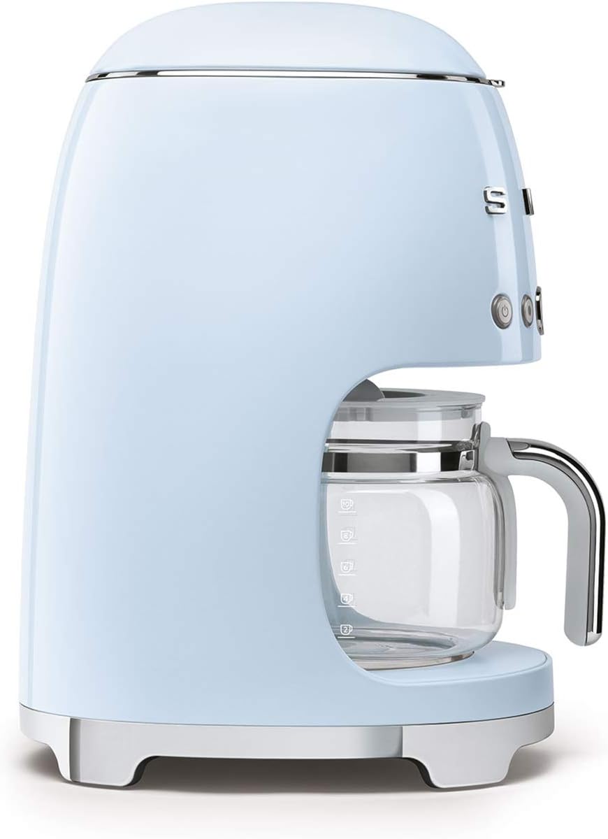 Smeg DCF02 Pastel Blue Filter Coffee Machine with Aroma and Auto-Start