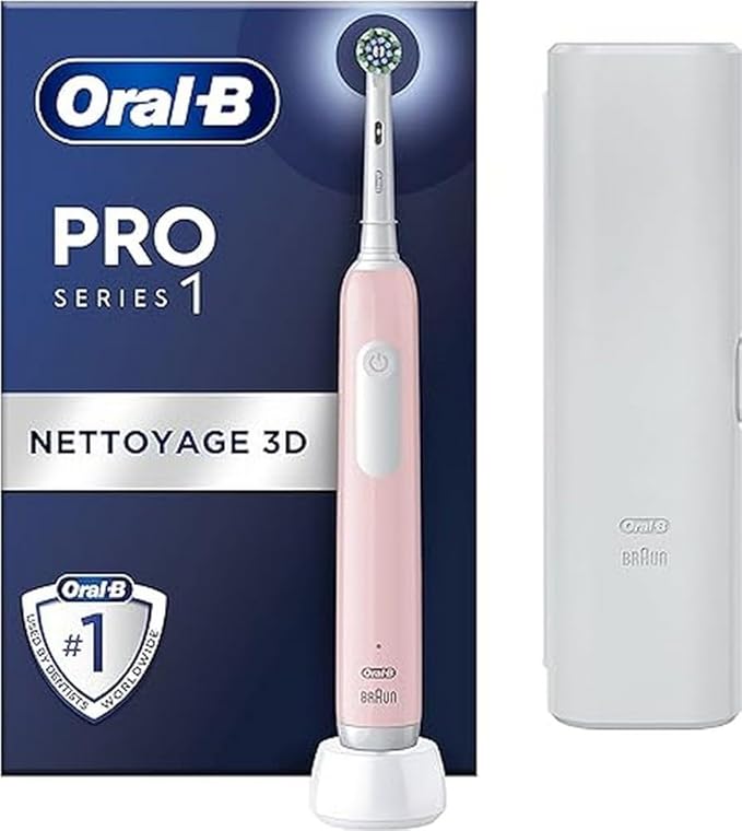 Oral‑B Pro Series 1 Pink Electric Toothbrush with Travel Case