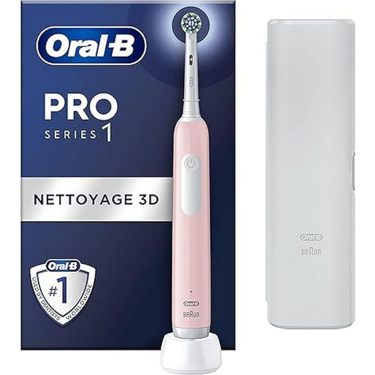 Oral‑B Pro Series 1 Pink Electric Toothbrush with Travel Case