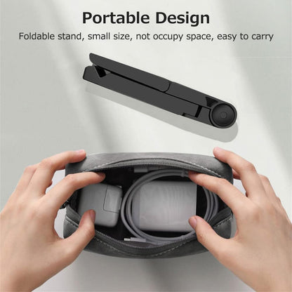 J/E Adjustable Folding ABS Phone Tablet Stand Black