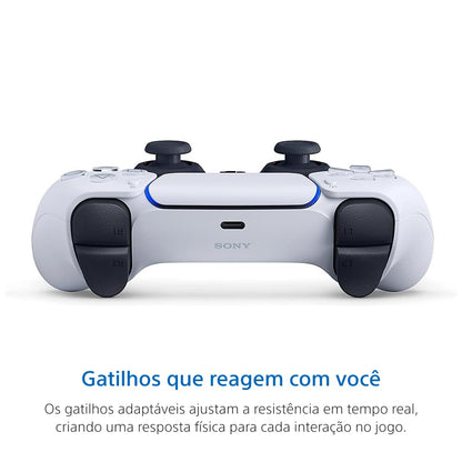 White PlayStation DualSense Wireless Controller with Haptic Feedback