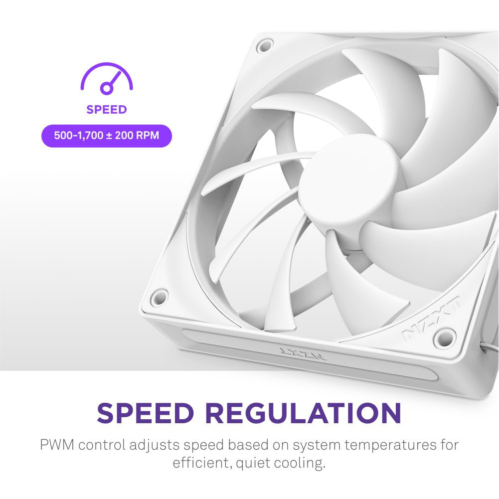 NZXT F120Q 120mm Quiet Airflow Fan – White