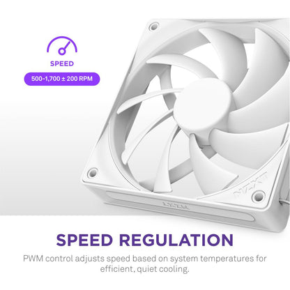 NZXT F120Q 120mm Quiet Airflow Fan – White
