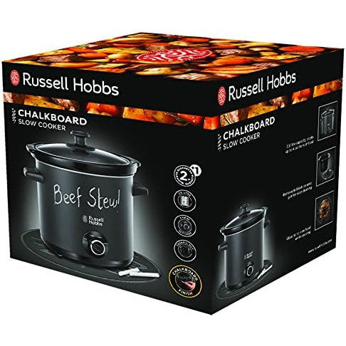 Russell Hobbs Chalkboard Slow Cooker 3.5L Black - Fun Family Meals