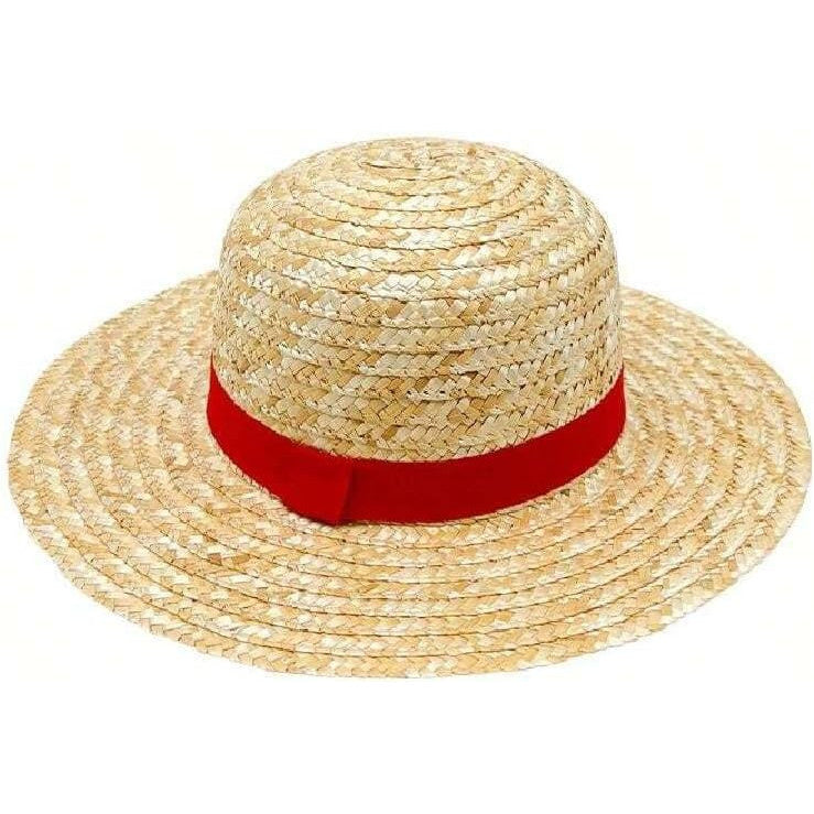 Luffy Straw Hat – Monkey D. Luffy Costume Cap – Natural Straw Cosplay Hat