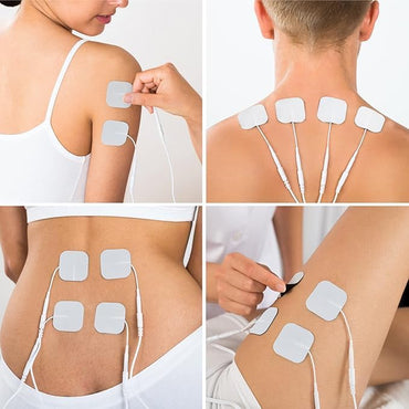 Frogetu 5x5 cm Reusable TENS/EMS Self‑Adhesive Electrode Pads