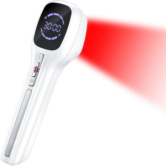 Zelvory Handheld Cold Laser Red Light Therapy Device 808nm 650nm for Humans Dogs Pain Relief