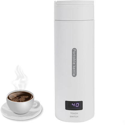 FUOBECIE Travel Electric Kettle 380ML 4-Temperature Adjustable Auto Shut-Off