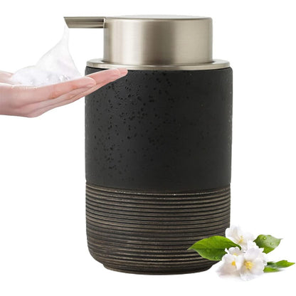 Ceramic Foam Hand Soap Dispenser 12oz Countertop Refillable Pump