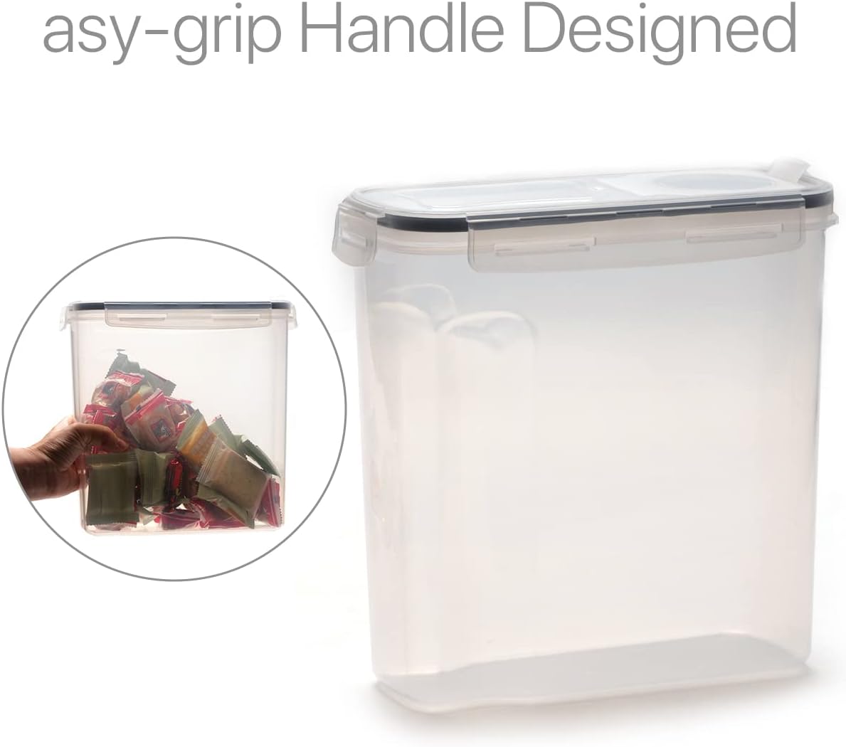 AyeVision 4L Airtight Storage Container Set – 4 Clear Plastic Jars with Lids & Labels