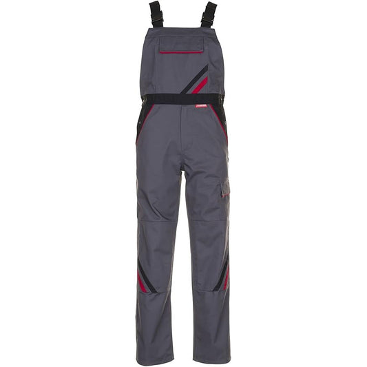Planam Highline Men's Dungarees Slate/Black/Red Durable Utility Work Pants