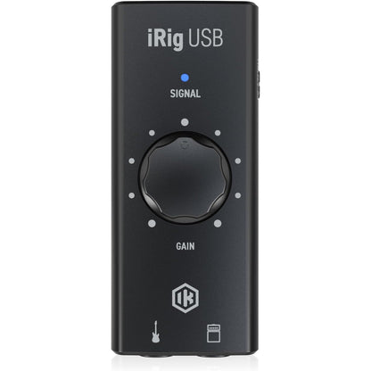 IK Multimedia iRig USB Guitar Audio Interface with 24-bit 48kHz Recording, USB‑C, Headphone & Amp Out, Portable Practice Rig