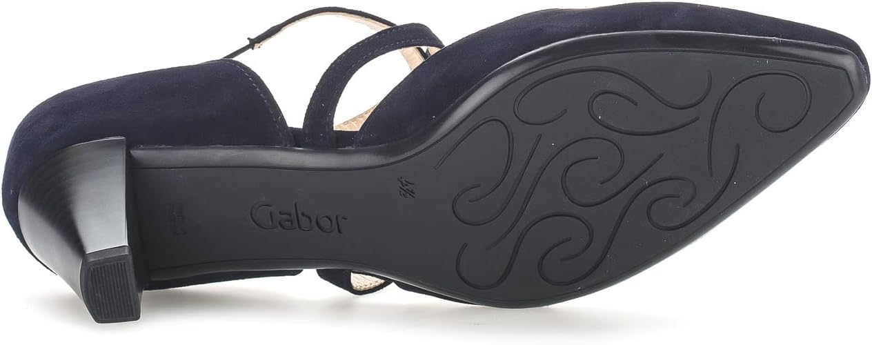Gabor Women's Blue Atlantic Closed-Toe Leather Pump with 2‑inch Heel