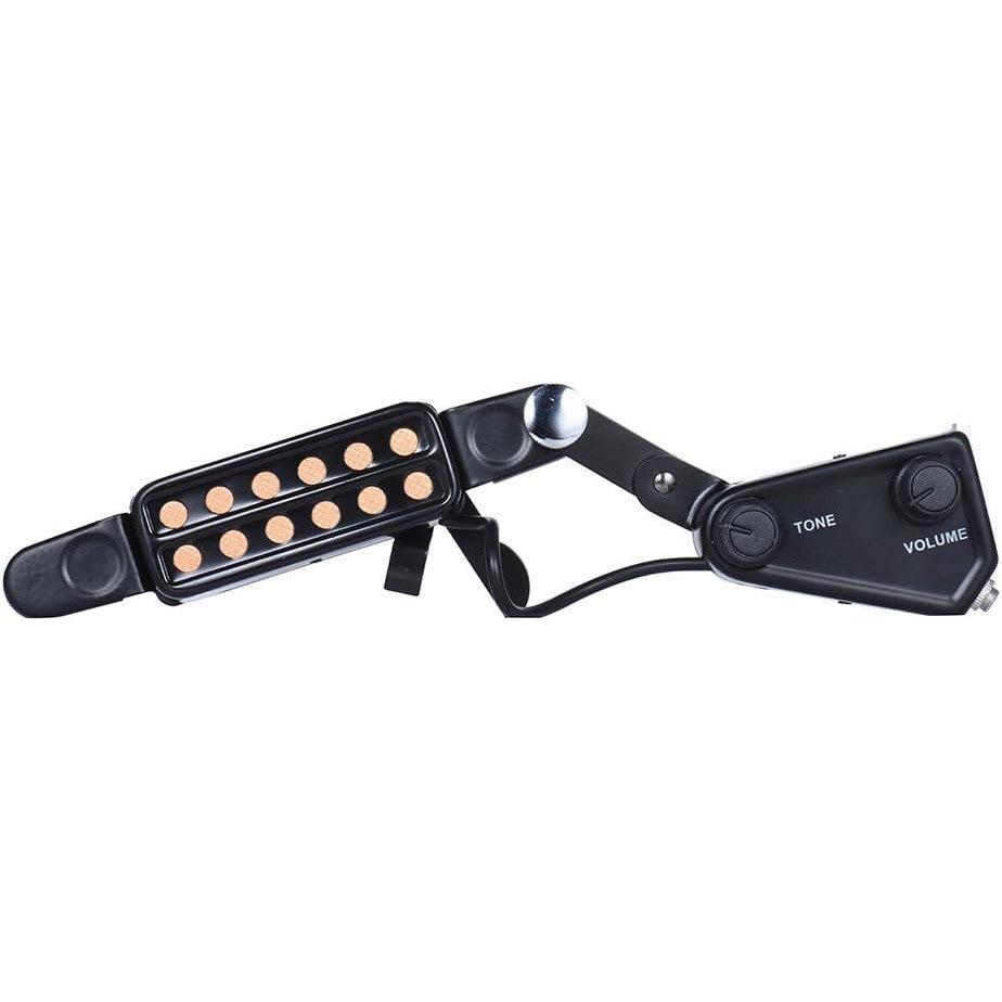 12‑Hole Acoustic Guitar Pickup with Magnetic Transducer and Volume Controller