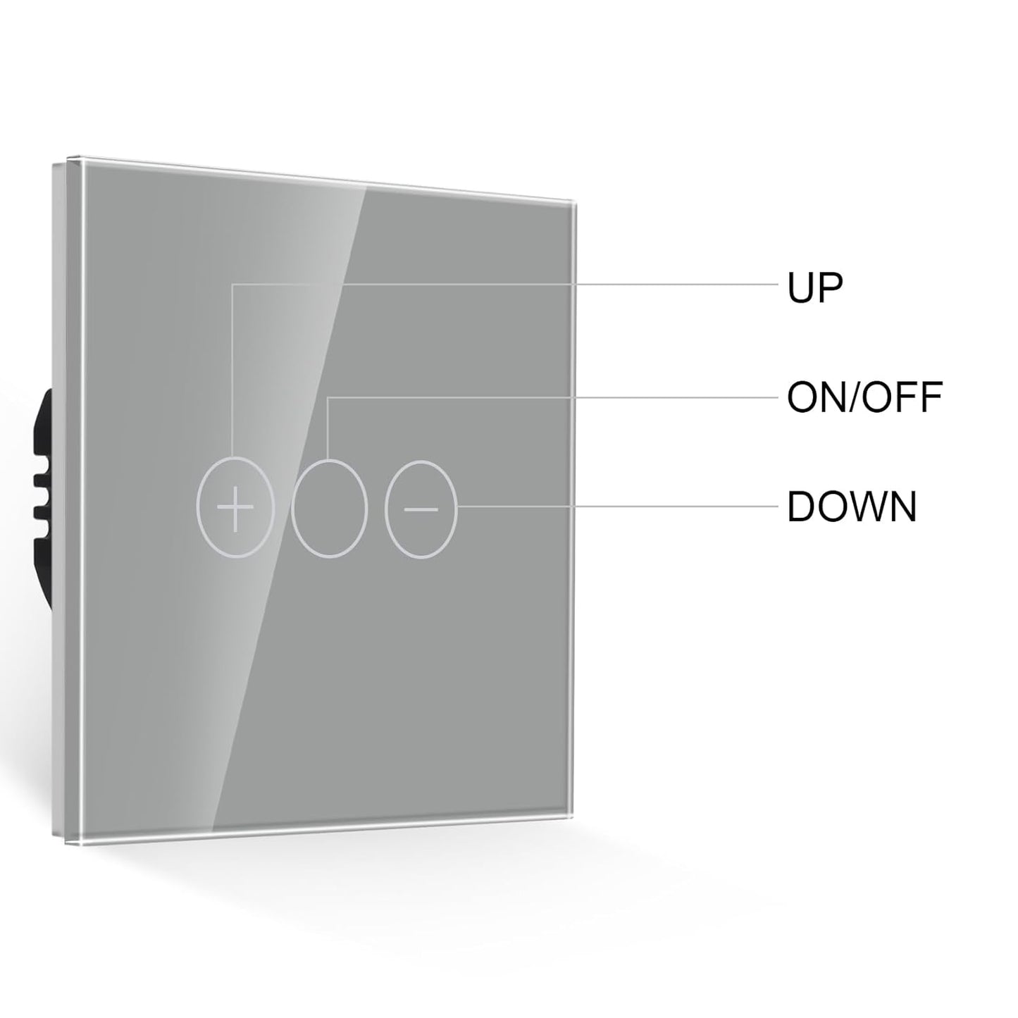 JIMEIDA Grey Touch Dimmer Switch for LED Lights – 86mm