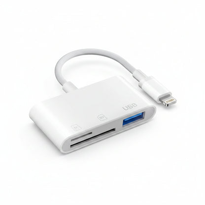Loydia 3-in-1 SD Card Reader USB-C Lightning Camera Adapter for iPhone 15/13/11/X