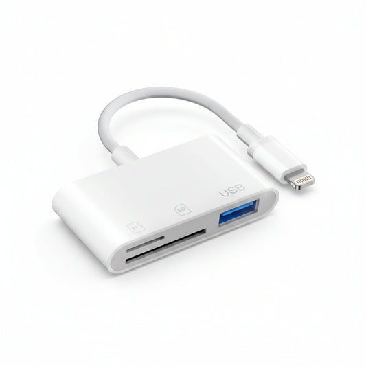 Loydia 3-in-1 SD Card Reader USB-C Lightning Camera Adapter for iPhone 15/13/11/X