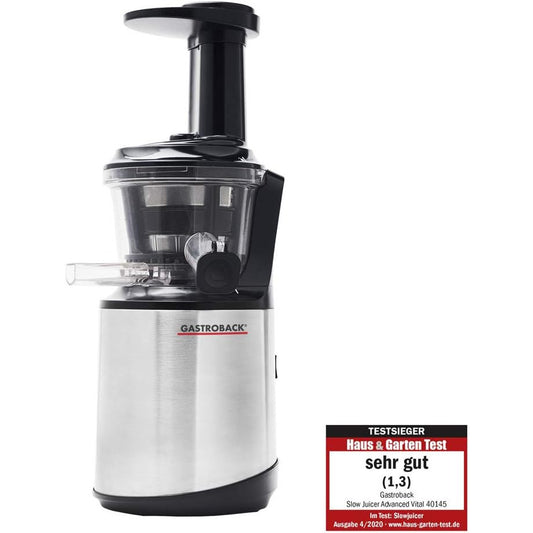 GASTROBACK Advanced Vital Slow Juicer, Black & Silver
