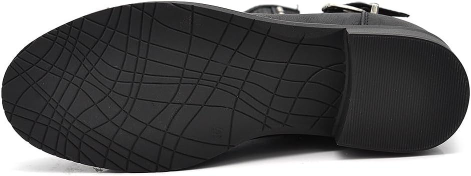 IF Women's Perforated Motorcycle Boots with Buckle Detail