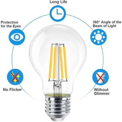 EXTRASTAR Vintage E27 LED Filament Bulb 8W Warm White - Gomix Brands Outlet