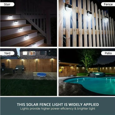 Waterproof Bright White Solar LED Wall-Mount Deck Lights (4 Pack)