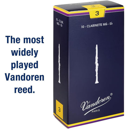 Vandoren CR113 Eb Clarinet Traditional Reeds Strength 3 10 Pack