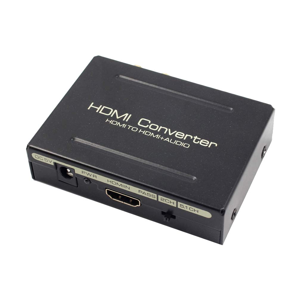 1080P HDMI to HDMI Audio Extractor Optical and RCA Converter C0001-CA
