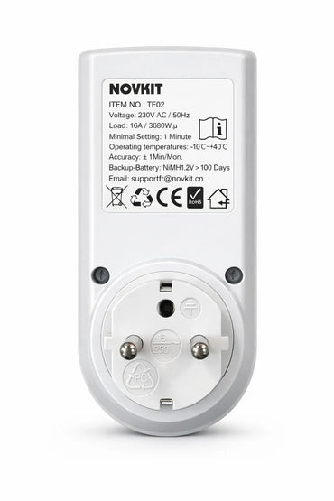 NOVKIT Digital Plug Socket Timer with 18 On/Off Programs, Countdown Feature - Gomix Brands Outlet