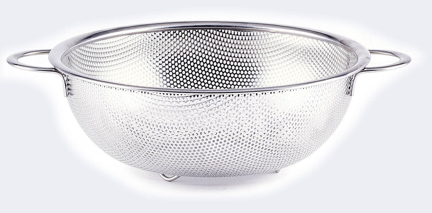Hendi Professional Stainless Steel Colander Strainer, 22.5cm Diameter, 9cm Deep