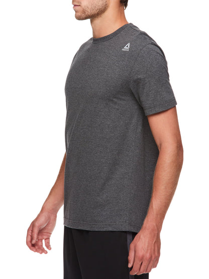 Reebok Jolt Short Sleeve T-Shirt Quick-Dry Charcoal Heather