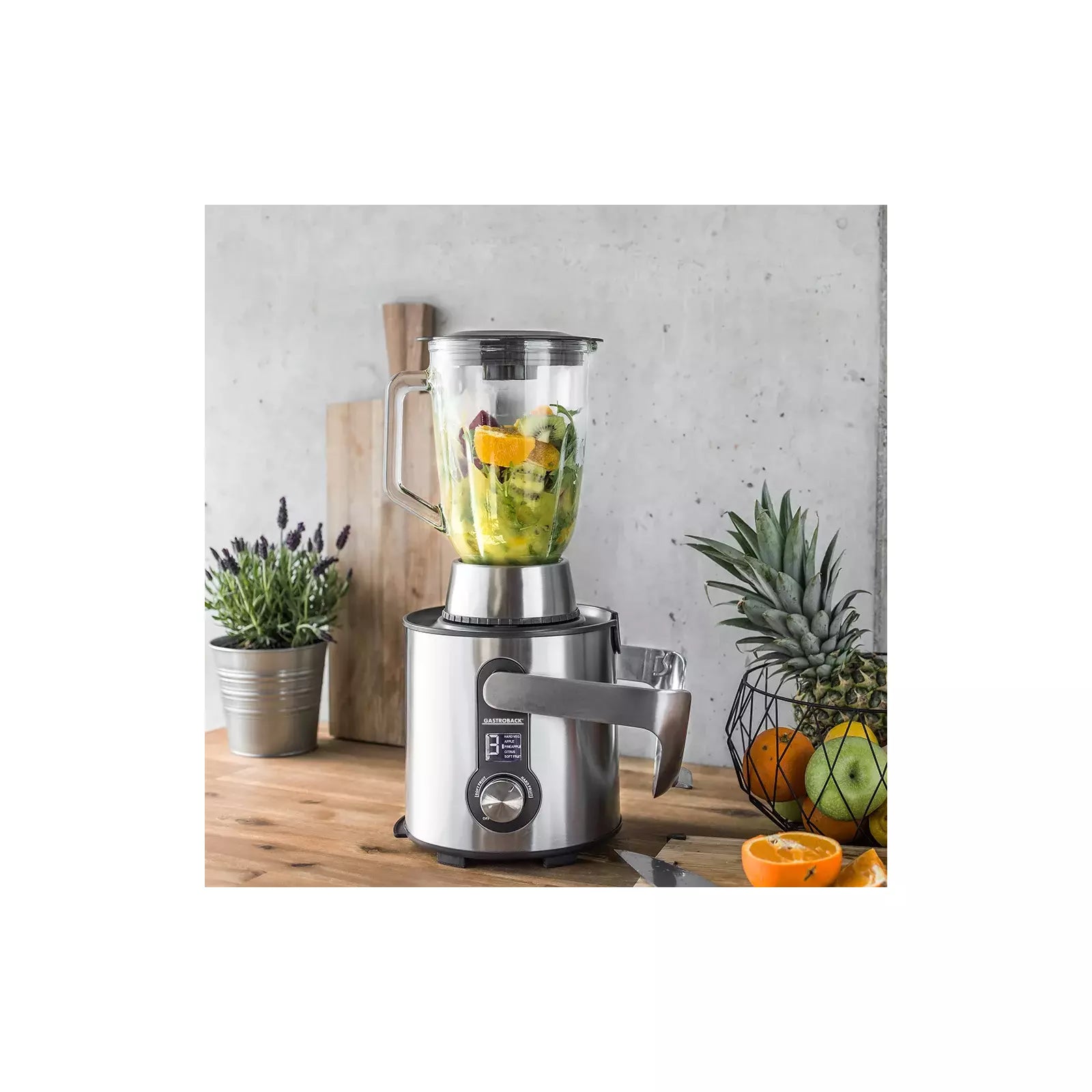 Gastroback Design Digital Slow Juicer 1300W Black Stainless Steel Powerhouse