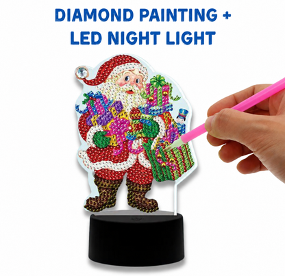 DIY Diamon Painting Santa Claus 7-Color LED, Night Light