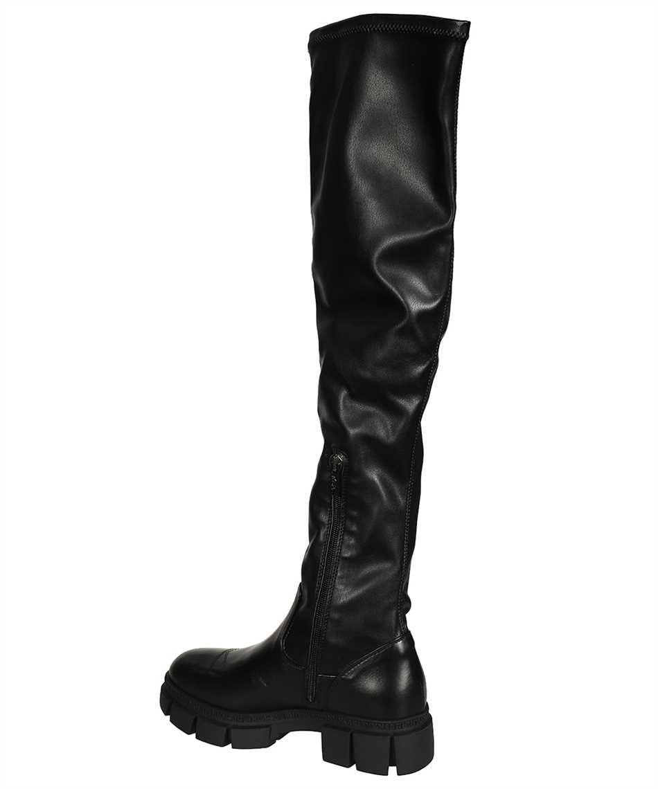 Karl Lagerfeld Women's Black Logo Stripe Over-the-Knee Boots - Chic & Versatile
