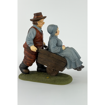 Polyresin Old Couple Show Piece Idol Statue Showpiece for Home Decor Decoration
