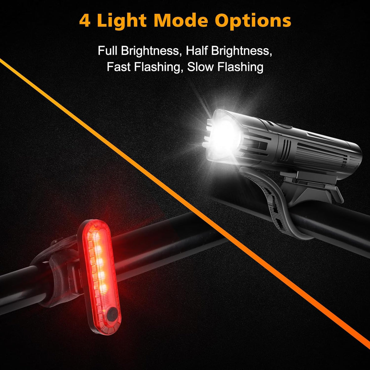 ECM USB Rechargeable Front and Tail Bike Light Set