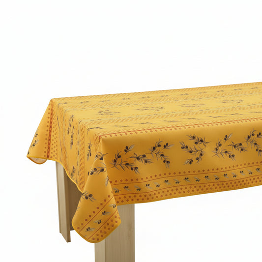 Bonne et plus Olivette Stain-Resistant Tablecloth