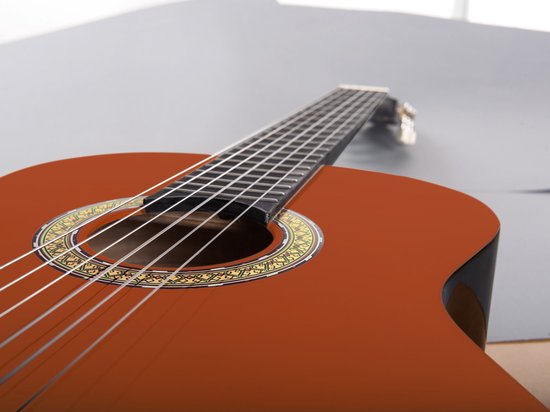 Honey Acoustic Guitar for Beginners - Linden WoodPlay Body, Nylon Strings, Easy