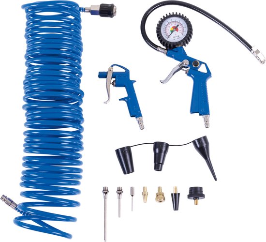 Scheppach 14-Piece Compressor Accessory Set with Tire Inflator & Blow Gun