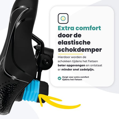 Voltano Essence Black Unisex Large Gel Saddle – Waterproof Bike Seat