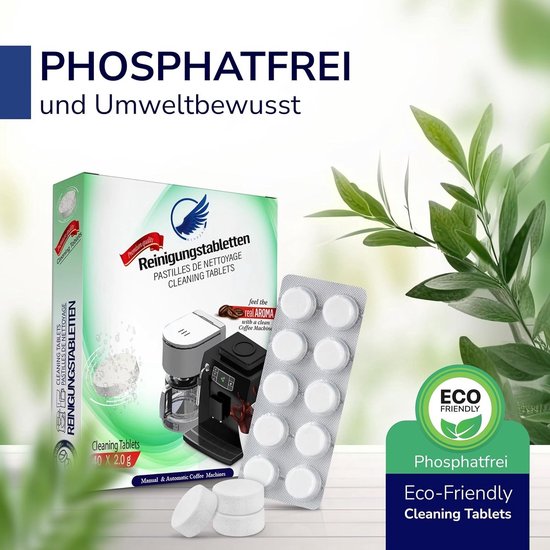 Phosphate-Free Coffee Machine Cleaning Tablets 40 Pieces