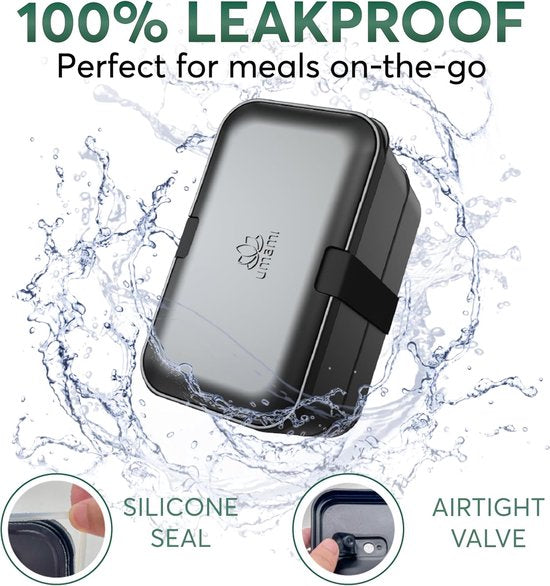 Umami Large Bento Box for Adults - 1500 ML XL Space-Saving Design
