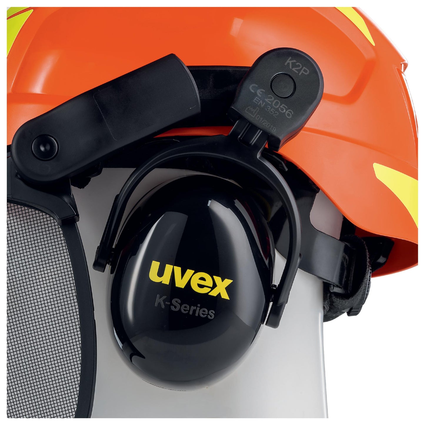 Uvex Pheos Forestry Safety Helmet Set - Optimal Head Protection Orange