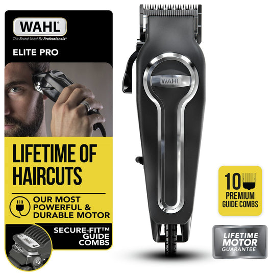 Wahl Elite Pro High Performance Corded Hair Clipper Set with Self-Sharpening Blades