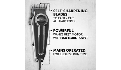 Wahl Elite Pro High Performance Corded Hair Clipper Set with Self-Sharpening Blades