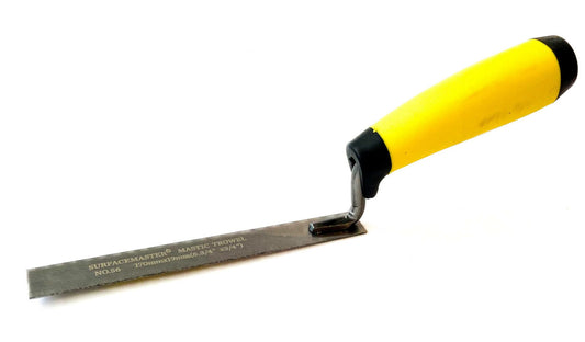 Surfacemaster Soft Grip Mastic Trowel – Heavy‑Duty Yellow Trowel for Tight Spaces