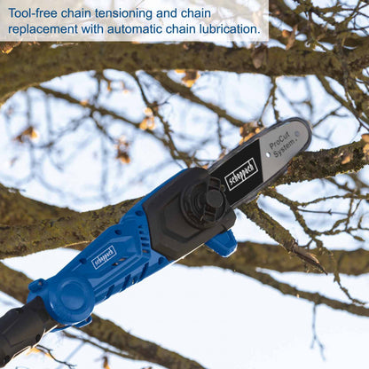 Scheppach Cordless 2-in-1 Hedge Trimmer & Pole Pruner for Ultimate Garden Reach