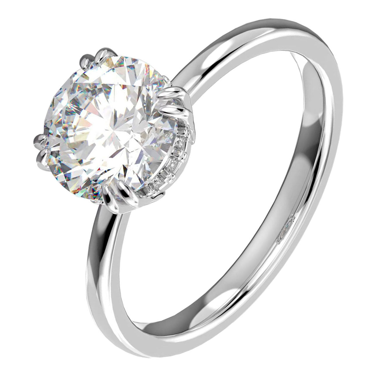Swarovski Constella Dazzling Crystal Rhodium Plated Engagement Ring for Women